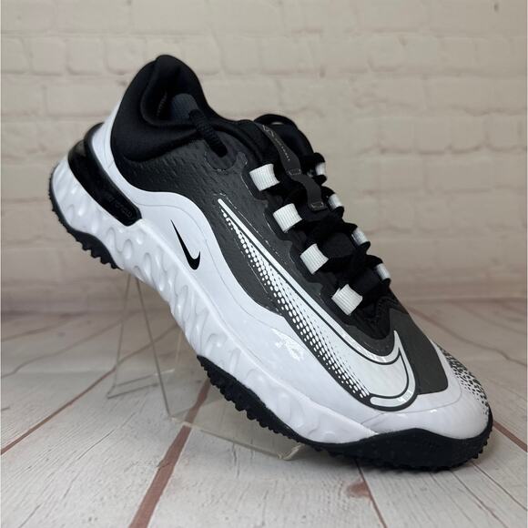 Nike Alpha Huarache Elite 4 Turf Softball Black Shoes Women’s Size 7 FD2746-002 - Picture 1 of 10